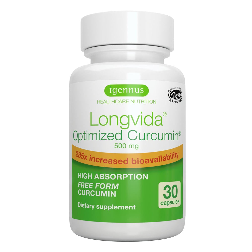 Igennus Longvida Curcumin 500mg bottle front view