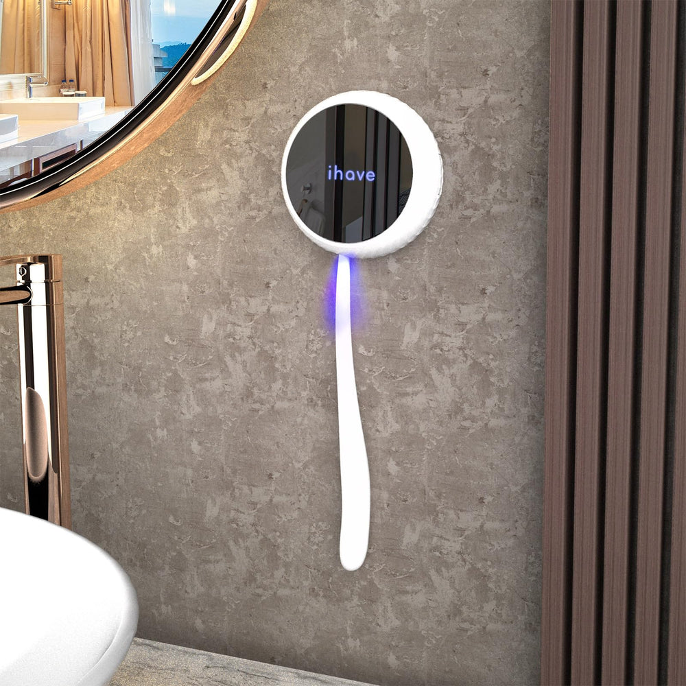 iHave Toothbrush Sanitizer wall-mounted holder in white – front view