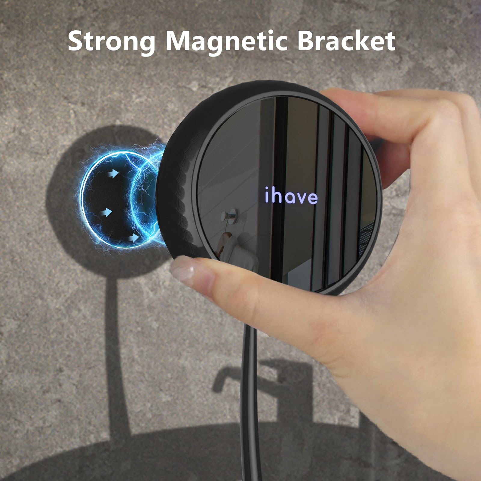 Compact countertop display of the toothbrush sanitizer