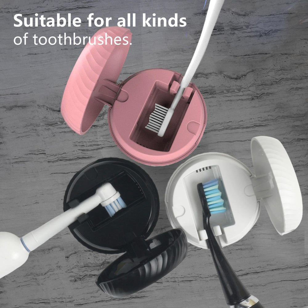 Dual-spectrum UVC+UVA inside the toothbrush sanitizer