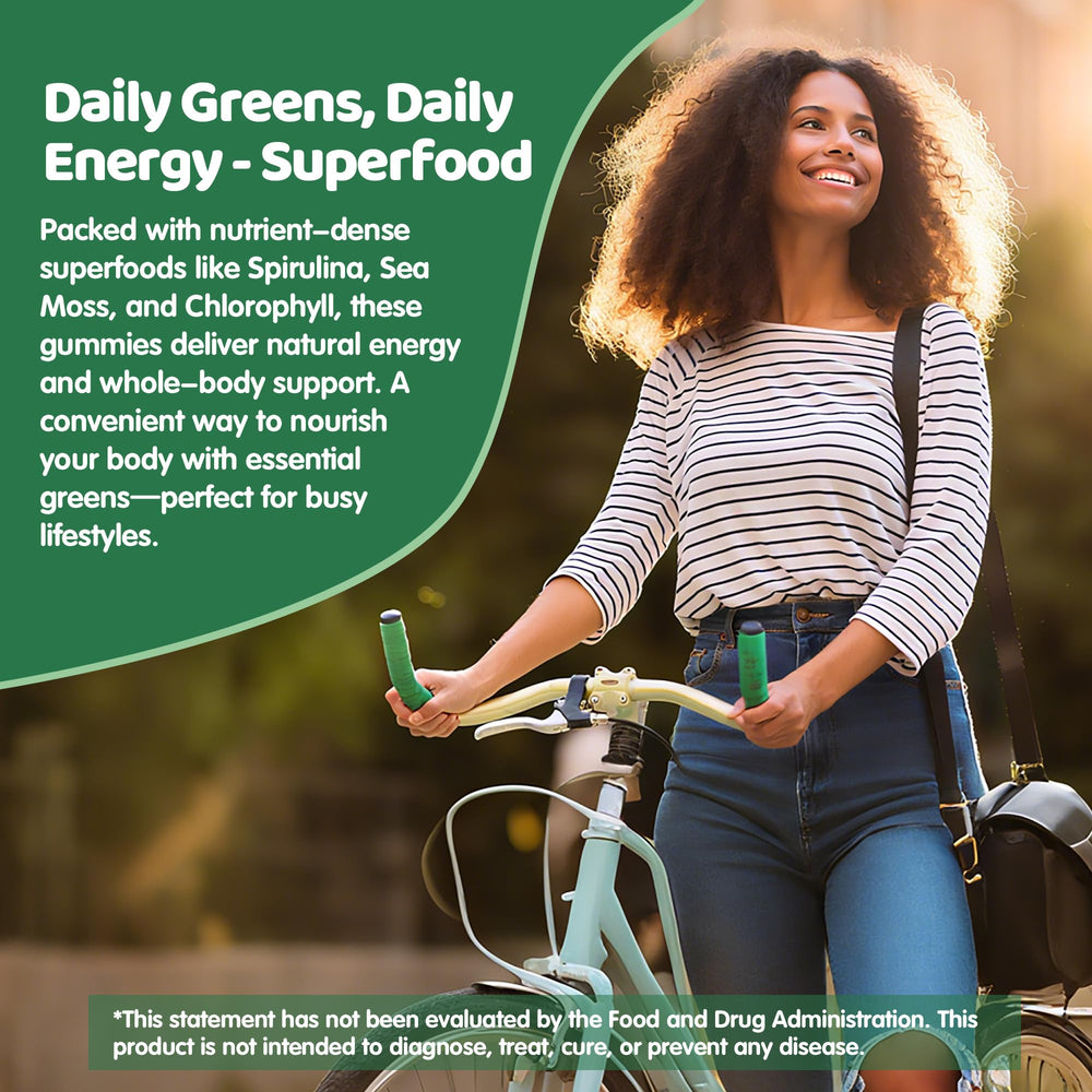 Spirulina powder and ingredients layout