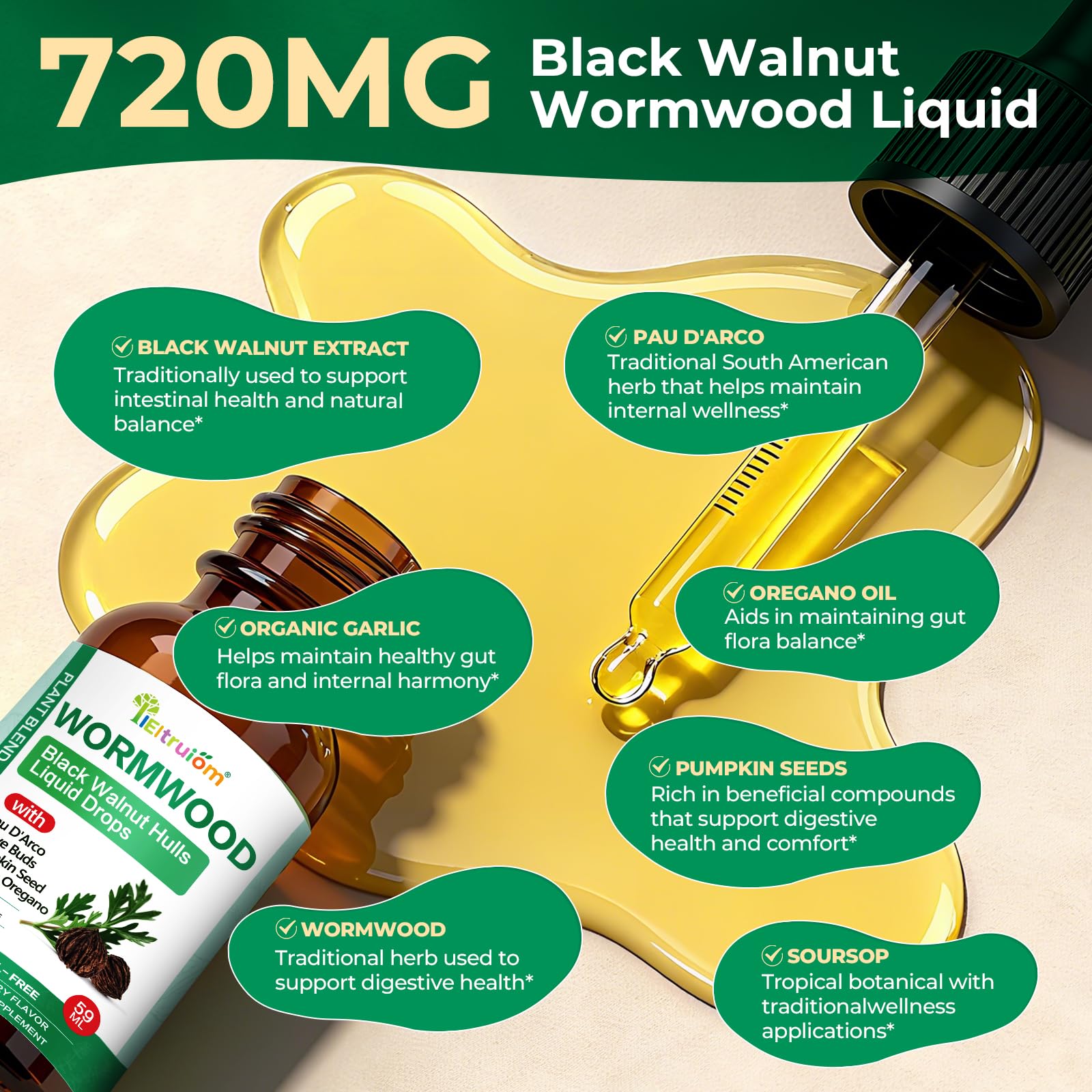 Digestive health support with natural herbal ingredients