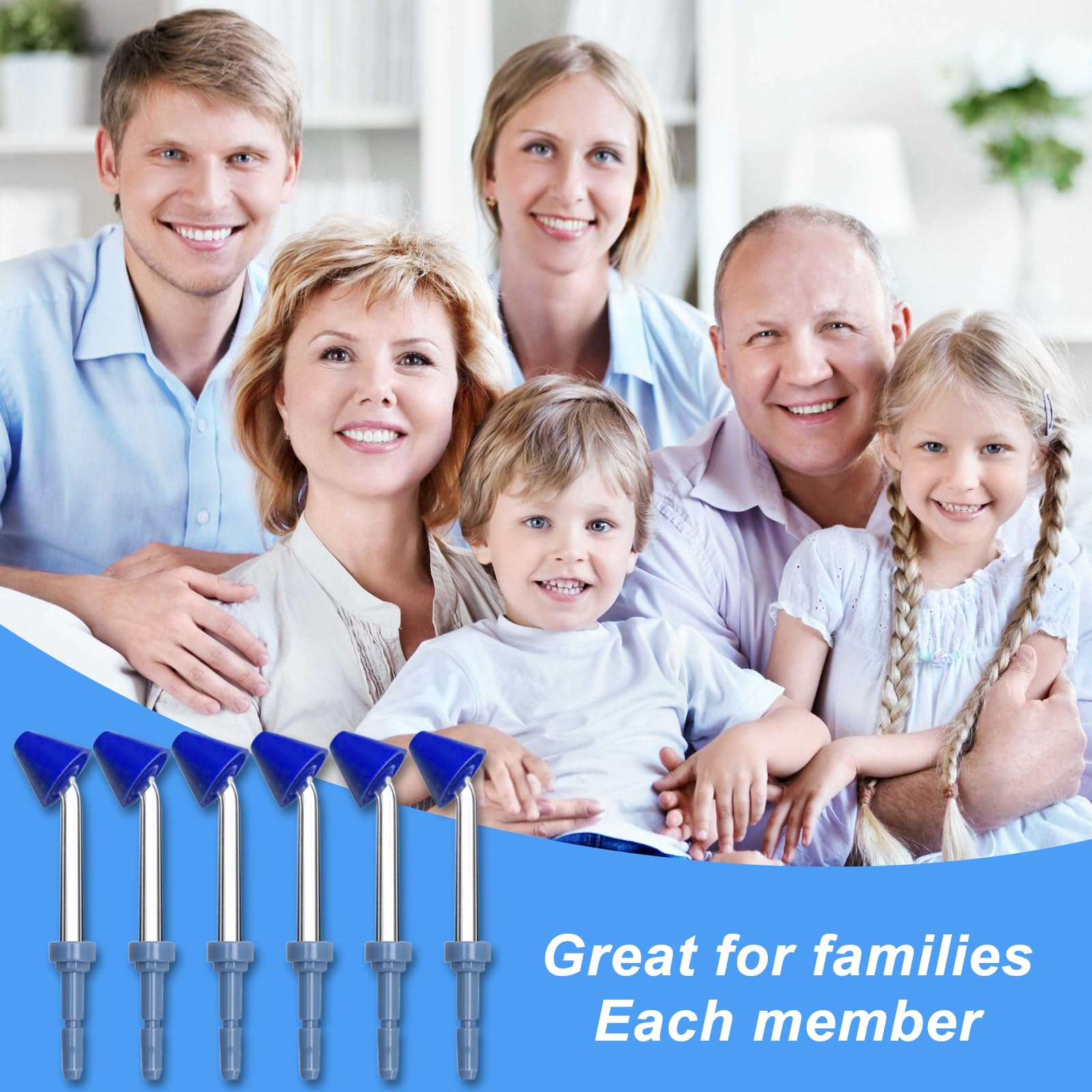Nasal irrigation replacement tips in package