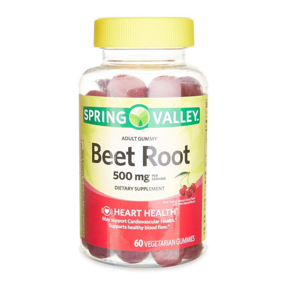 Front view of IKJ Beetroot Gummies Cherry bottle, 60 count