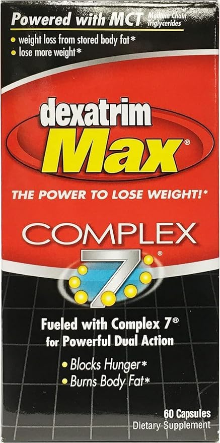 Graphic showing the seven-ingredient formula of Dexatrim Max Complex-7