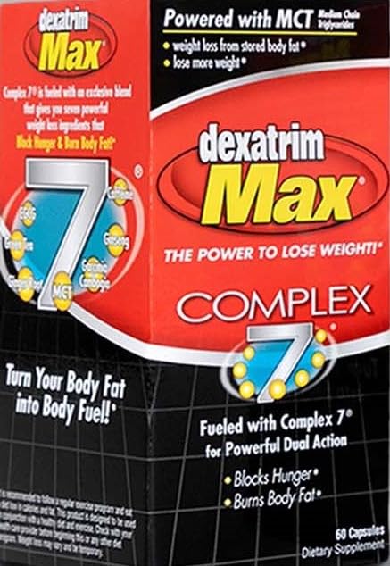 Label detail of Dexatrim Max Complex-7 bottle