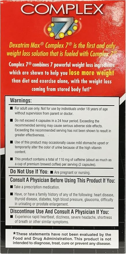 Dexatrim Max Complex-7 packaging box