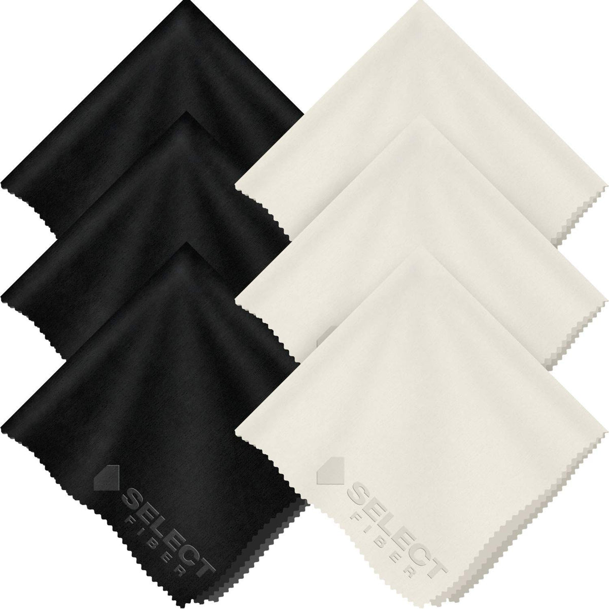 Illustrious Living microfiber cloths in grey and black, pack of 6