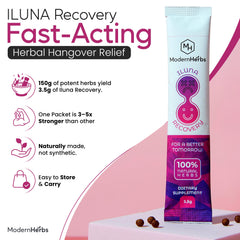 Close-up of ILUNA Recovery pebble-shaped capsules