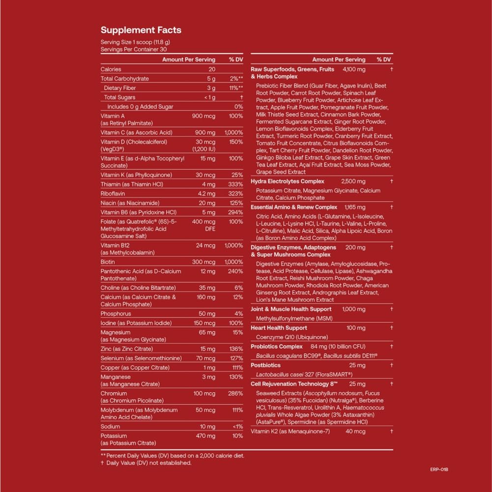 Vitamin and mineral complex on IM8's label