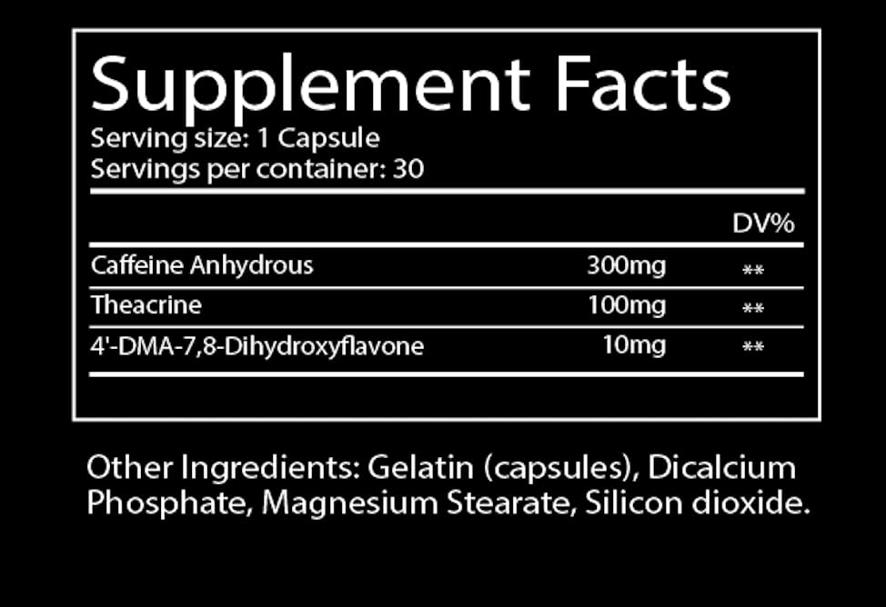 Troponin Nutrition ATP Energy Supplement for Focus, Energy & Productivity | 4'DMA, 7,8-Dihydroxyflavone, Theacrine, Caffeine & Electrolytes