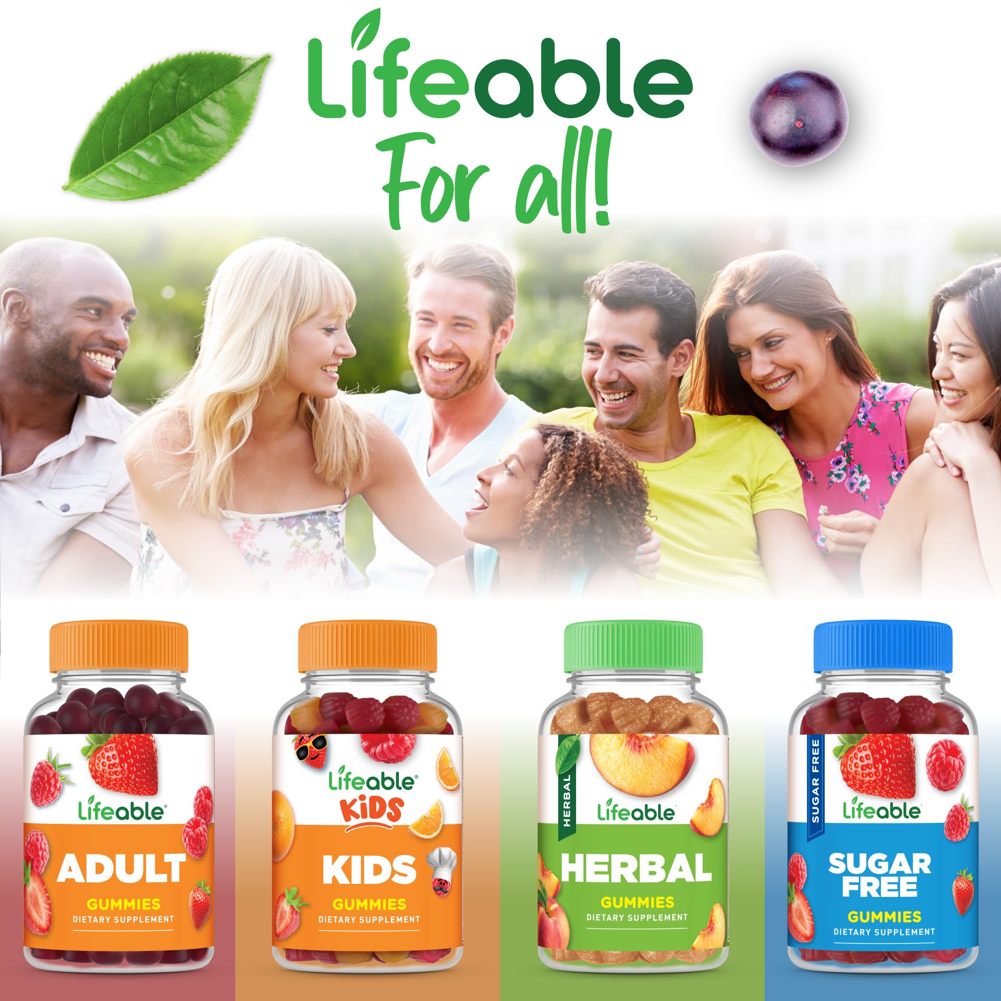 Lifeable Apple Cider Vinegar Gummies with Mother – 1000 mg per Serving | Detox, Digestion & Energy | 60 Gummies