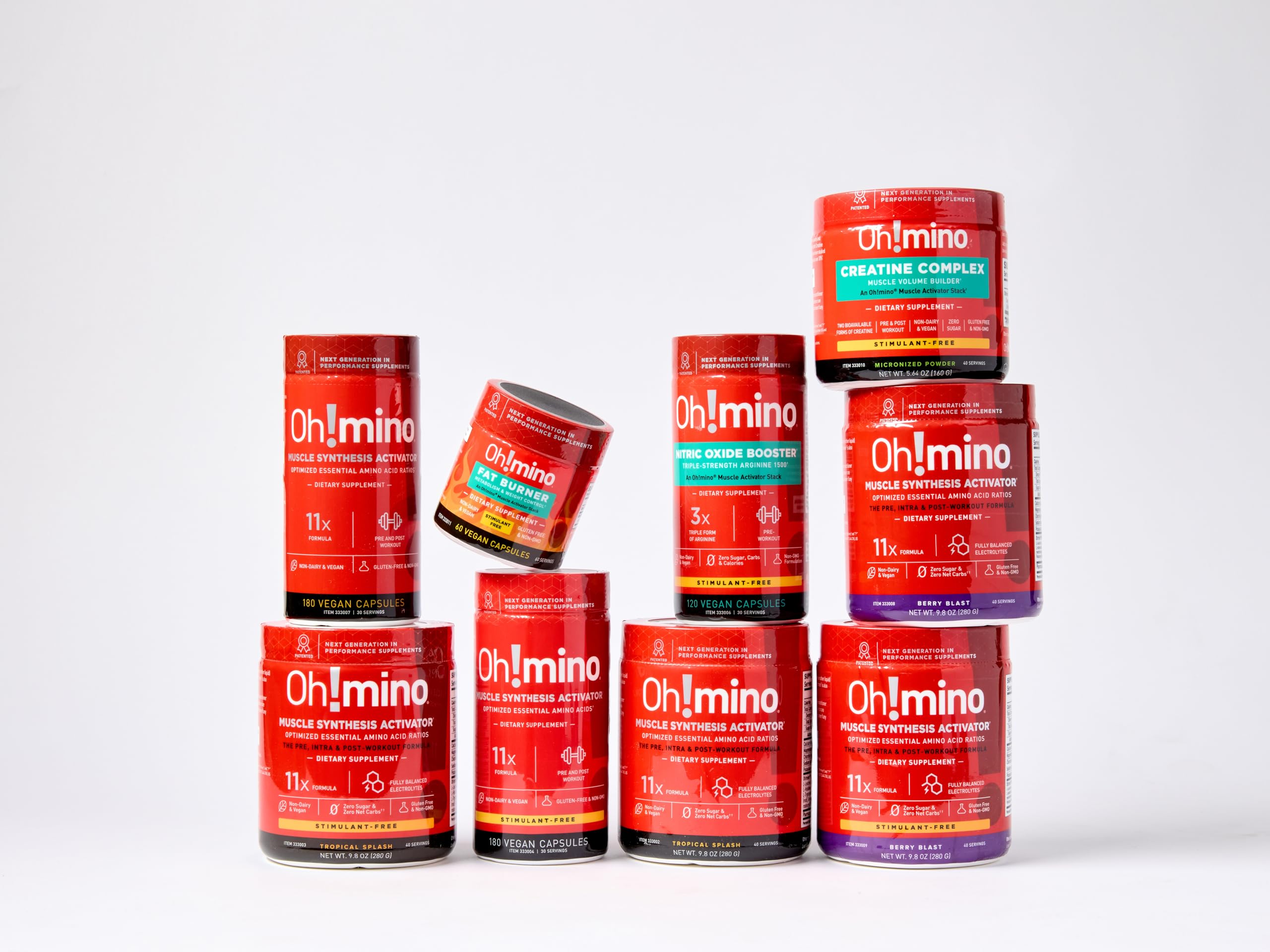 Oh!mino Essential Amino Acids - Stimulant-Free Capsules for Training & Recovery