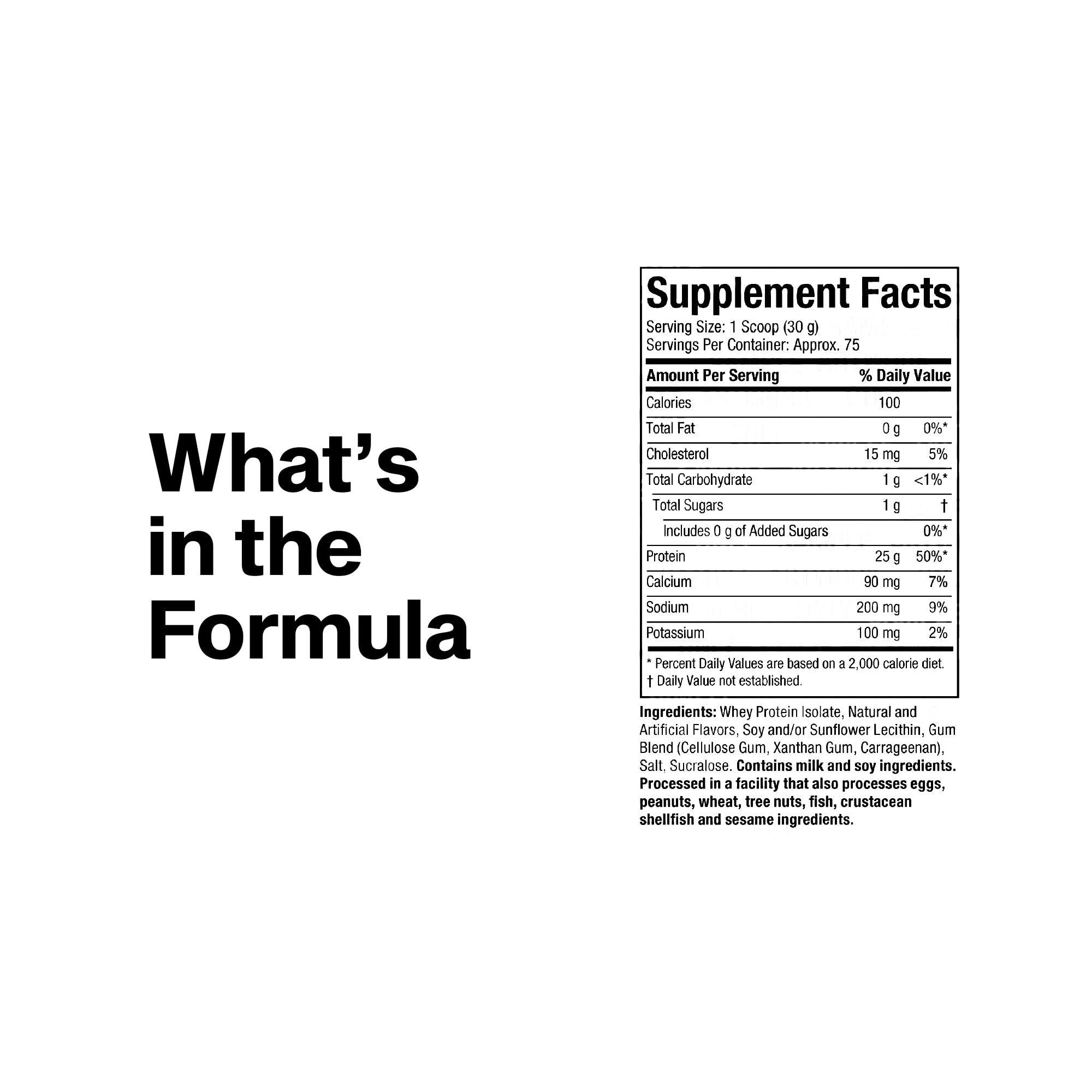 MuscleTech ISO Whey Isolate Protein Powder – Vanilla, 5 lbs | 25g Protein, 0 Added Sugar