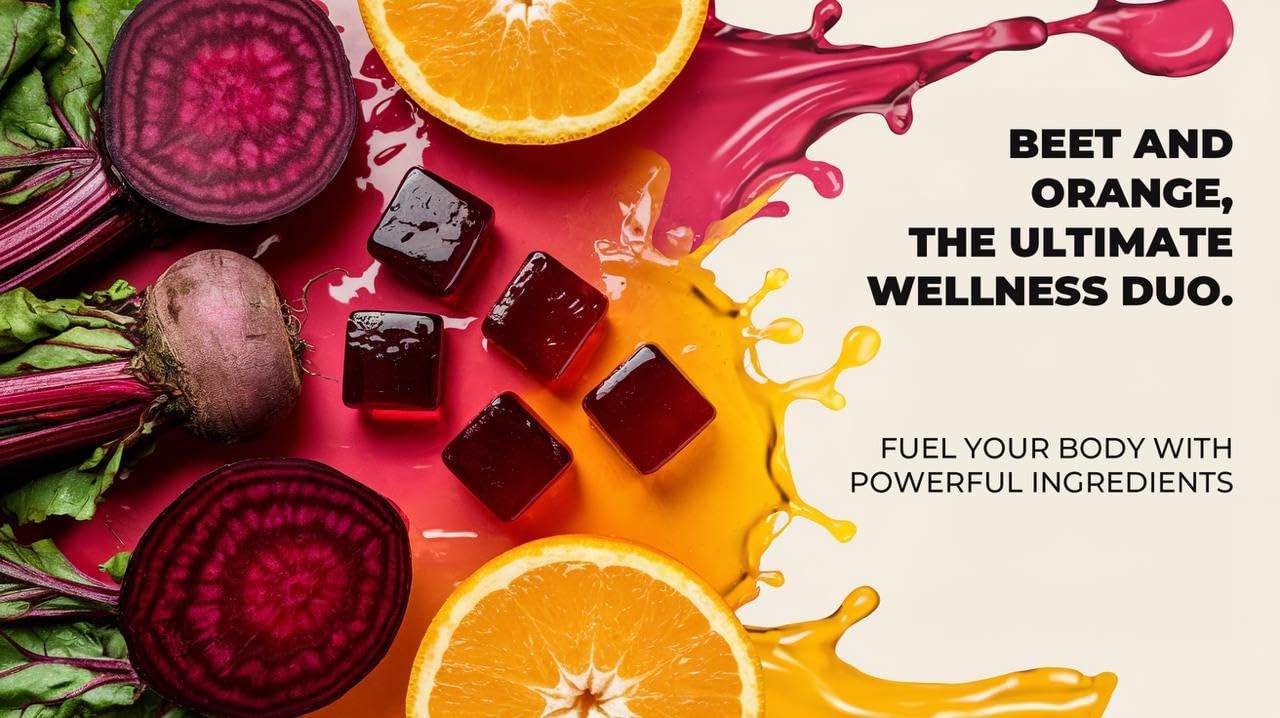 Beet Root Gummies – Beet Boom by Energy of Life | Orange Flavor for Energy, Circulation