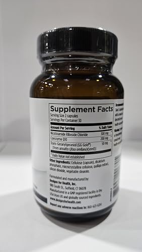 Designs for Health Mito-NR: NAD Support with Niagen, CoQ10 & Geranylgeraniol (60 Capsules)