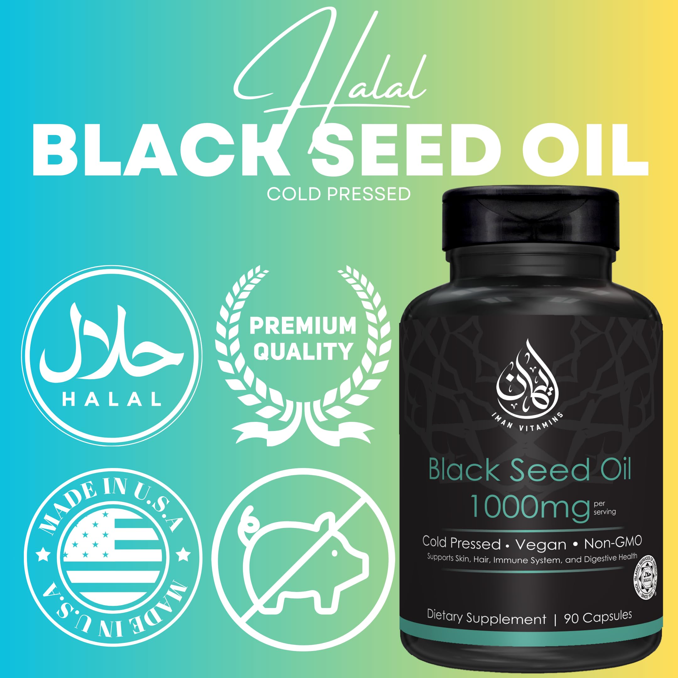 Ingredients and nutrition information for Iman Black Seed Oil