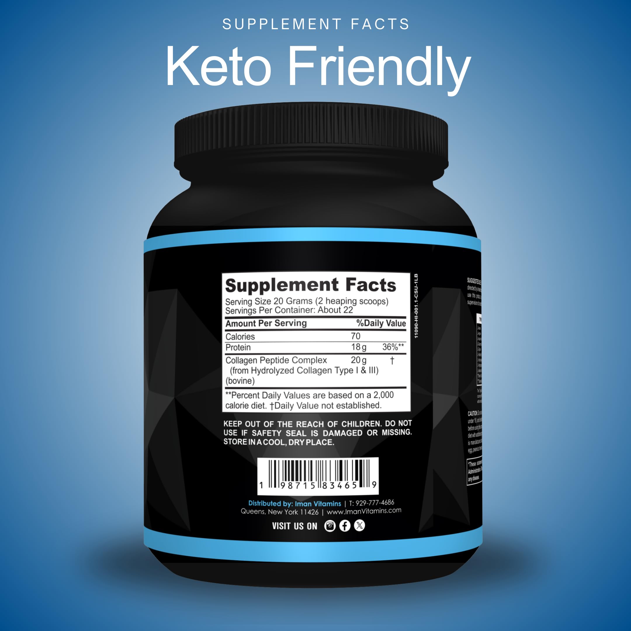 Collagen peptides powder dissolving in coffee or beverage