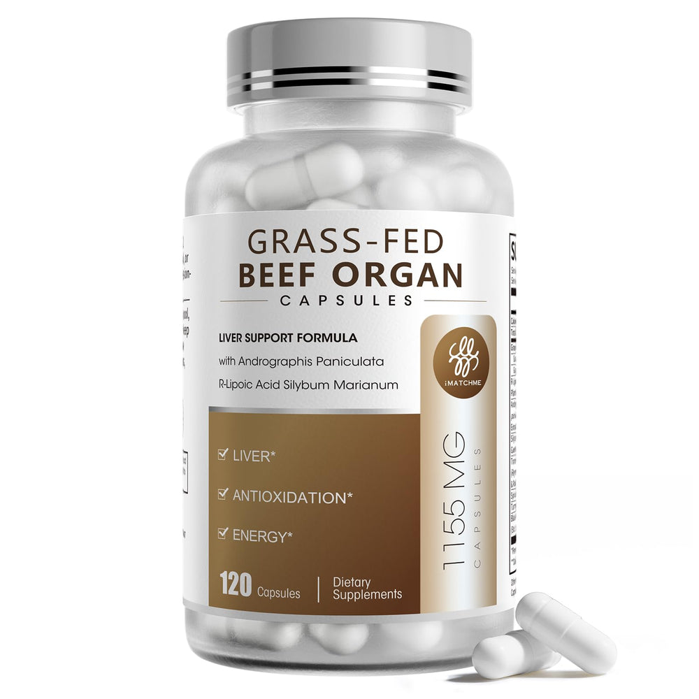iMATCHME beef organs hero image showing grass-fed liver and adrenals