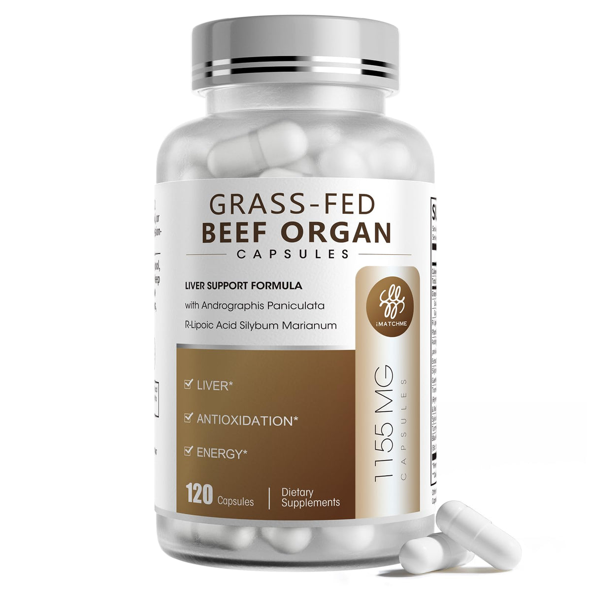 iMATCHME beef organs hero image showing grass-fed liver and adrenals