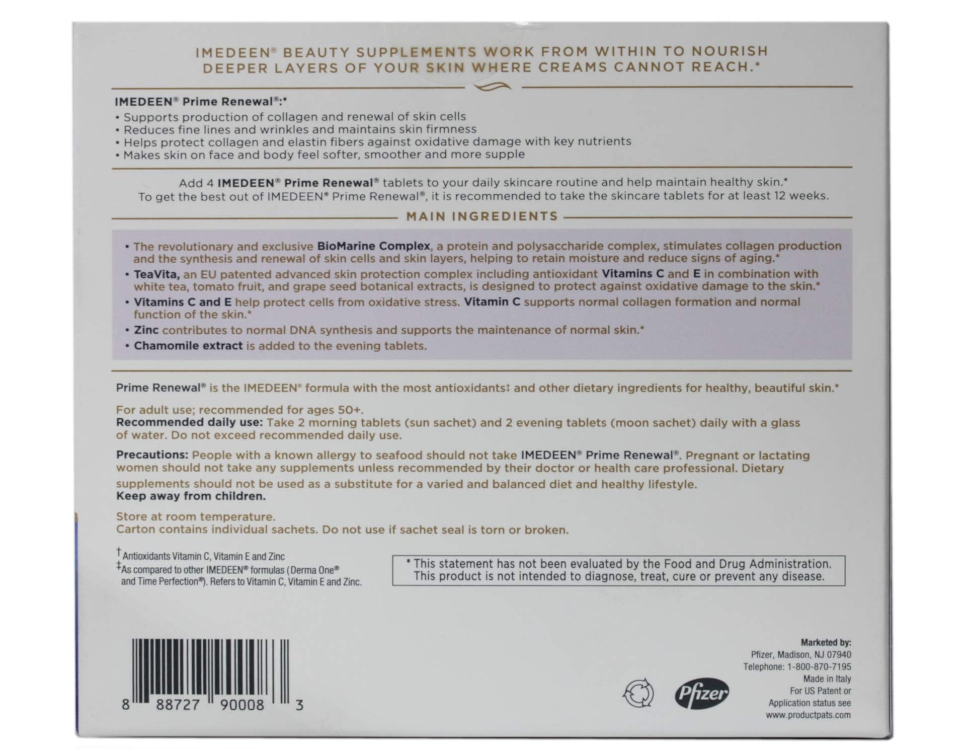 Imedeen Prime Renewal on hands and décolletage highlights improved skin appearance.