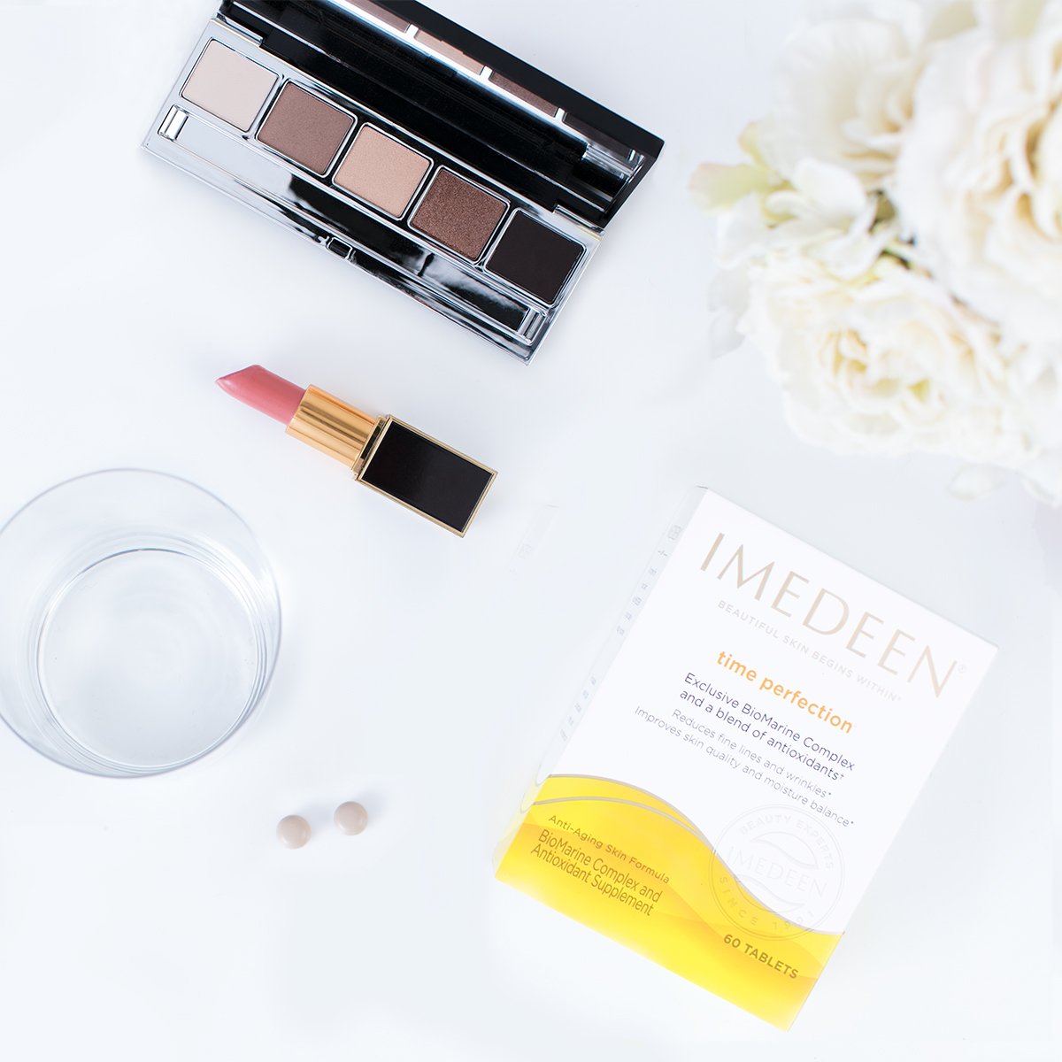 Ingredients panel close-up on Time Perfection packaging