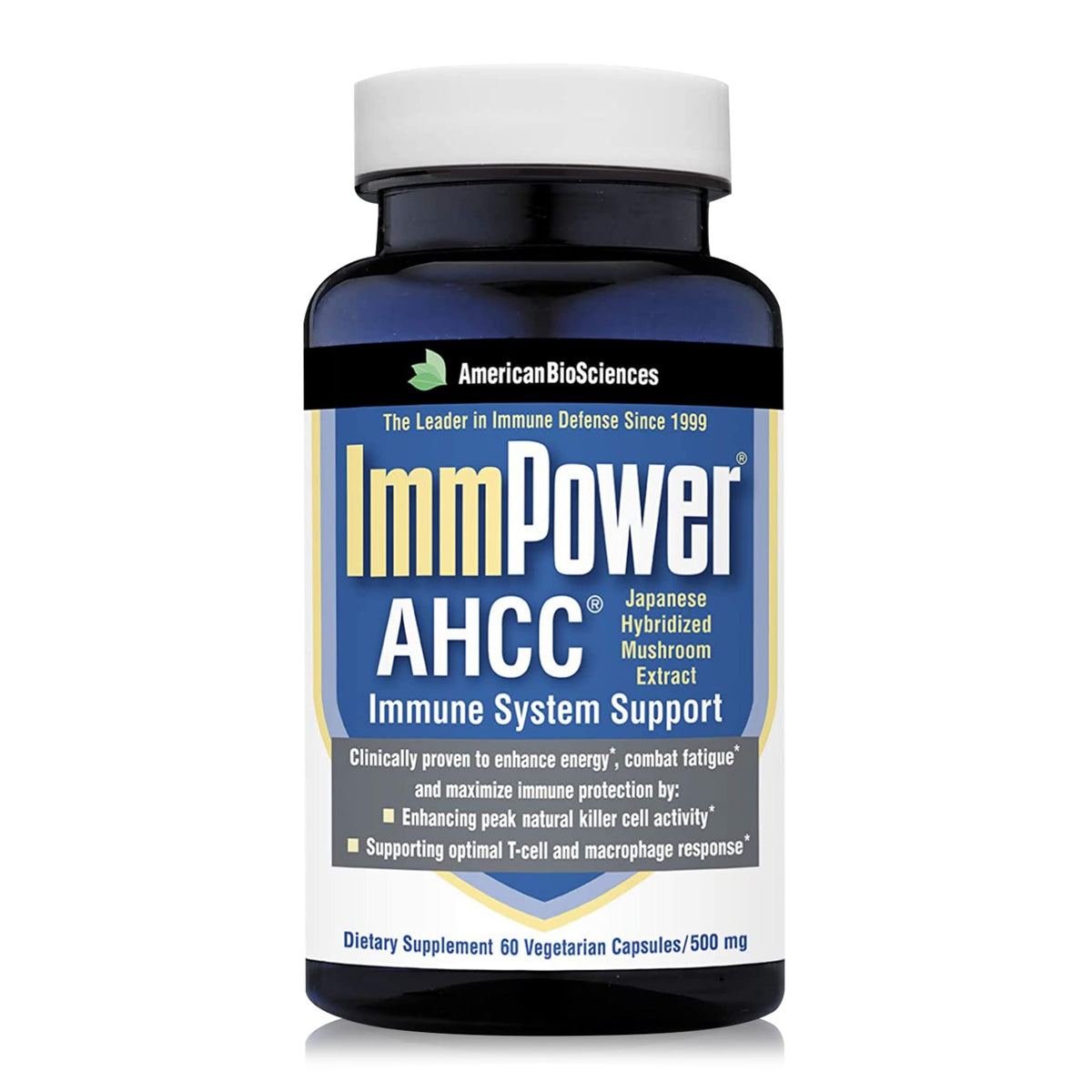 ImmPower AHCC 500mg bottle for immune support