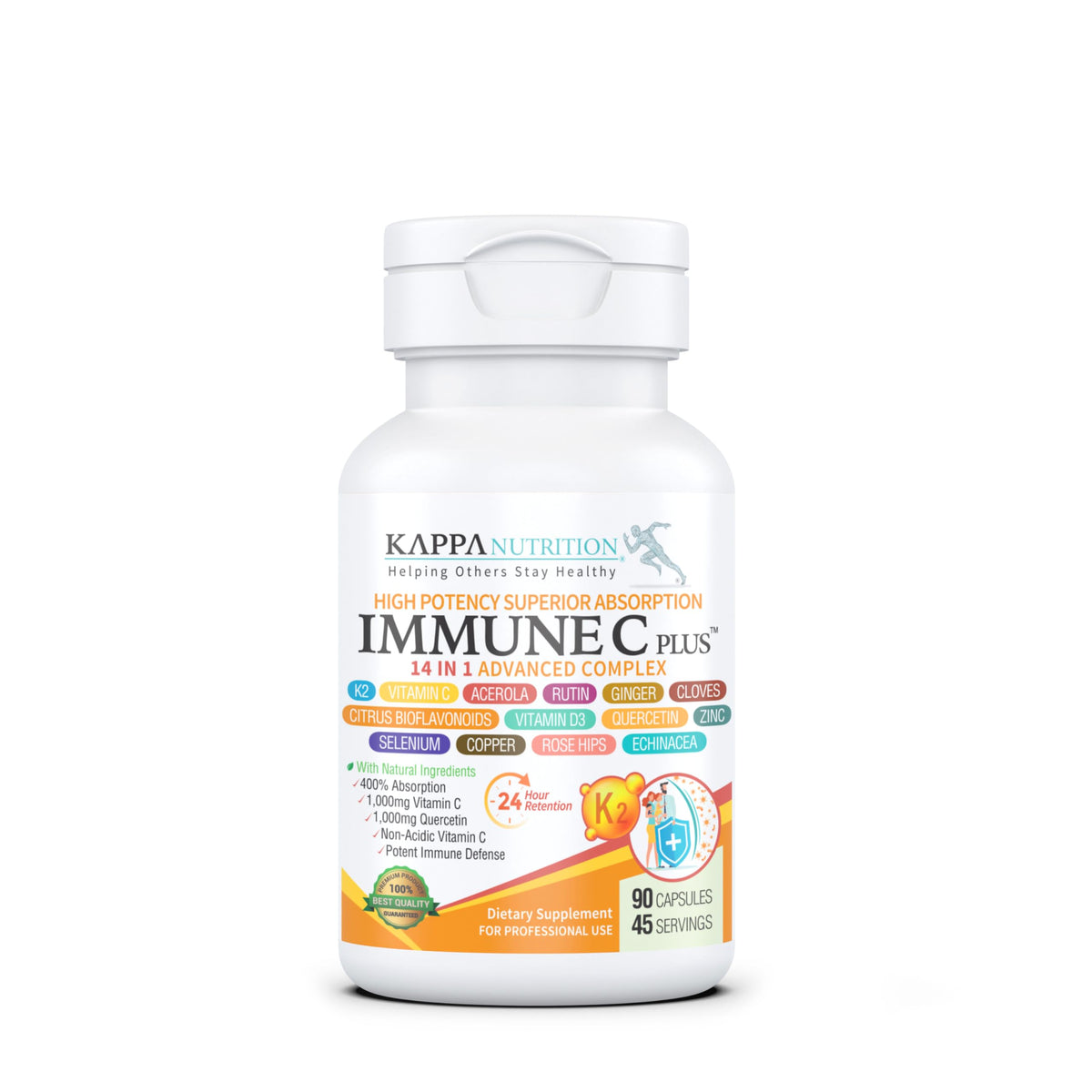 Immune C Plus 14 in 1 Advanced Complex bottle on countertop