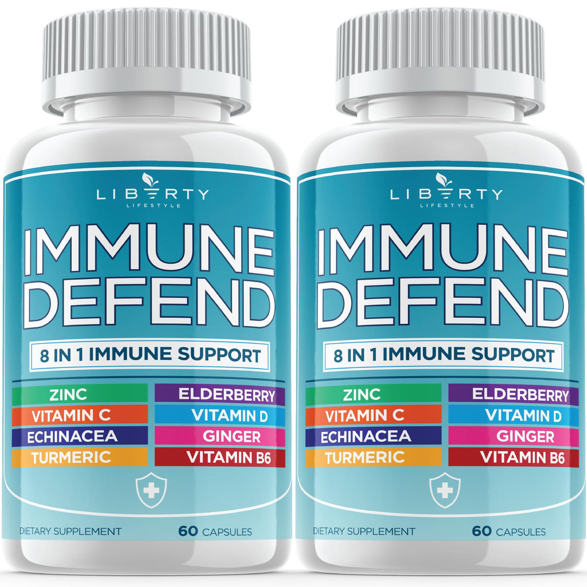 8 in 1 Immune Defense bottle on white background