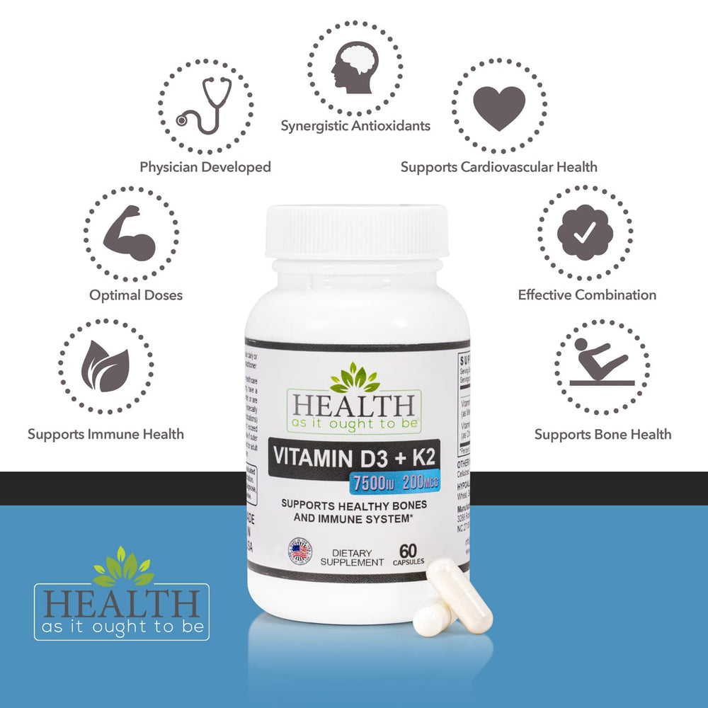 Graphic representing immune system support from vitamin D3 and K2