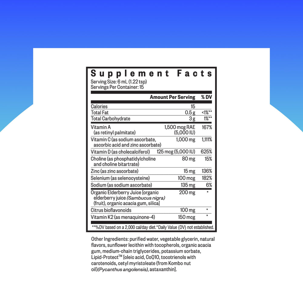 Liquid immune support bottle for Immune Intensive