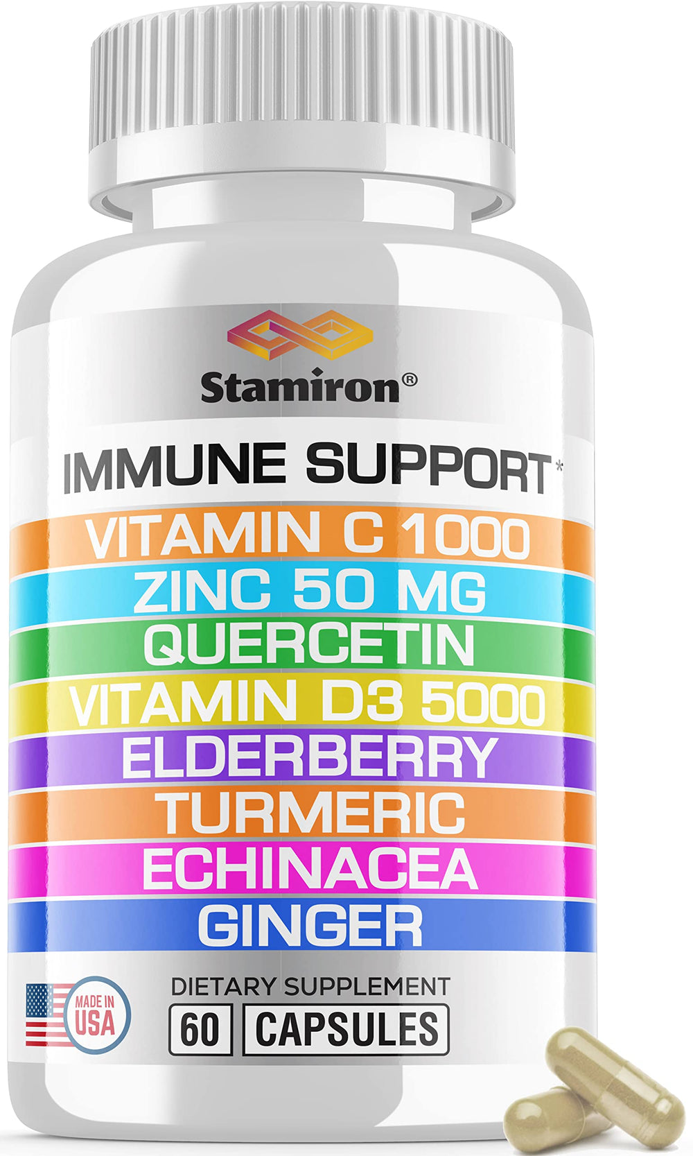 8 in 1 Immune Support bottle front view