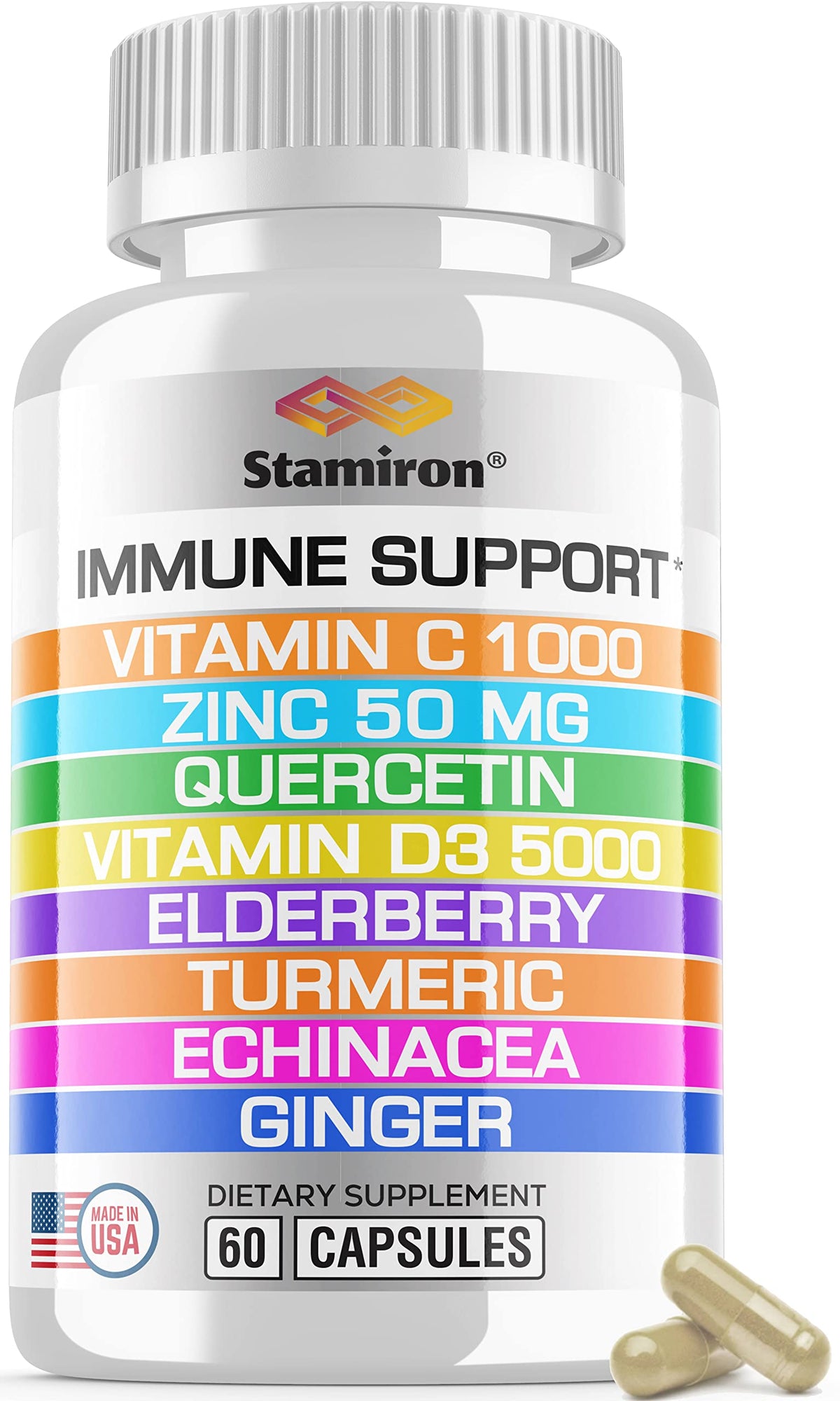 8 in 1 Immune Support bottle front view