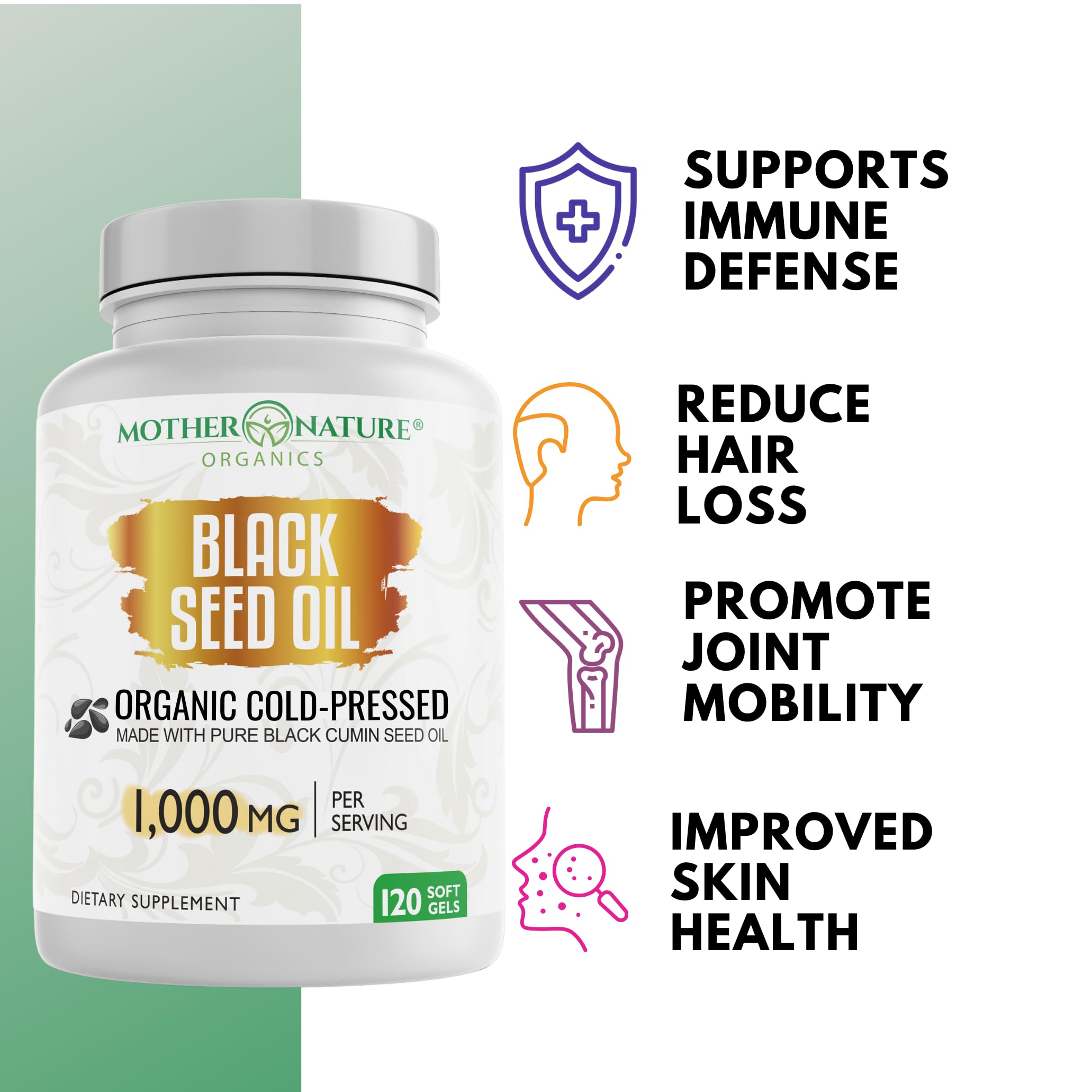 Immune support black seed oil softgels