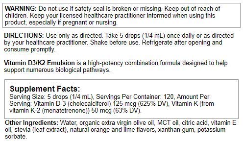 Immune support with vitamin D3 and K2