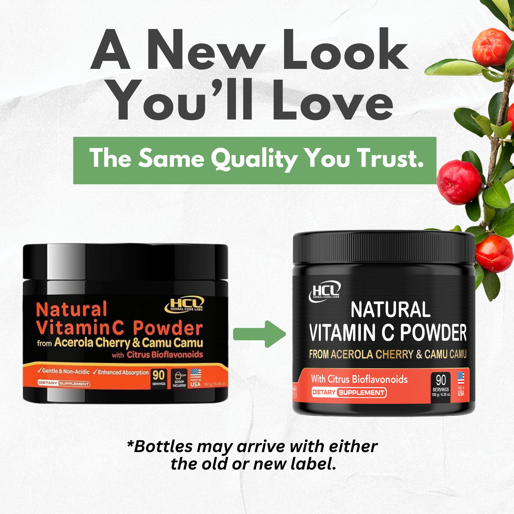 Immune support with natural vitamin C powder