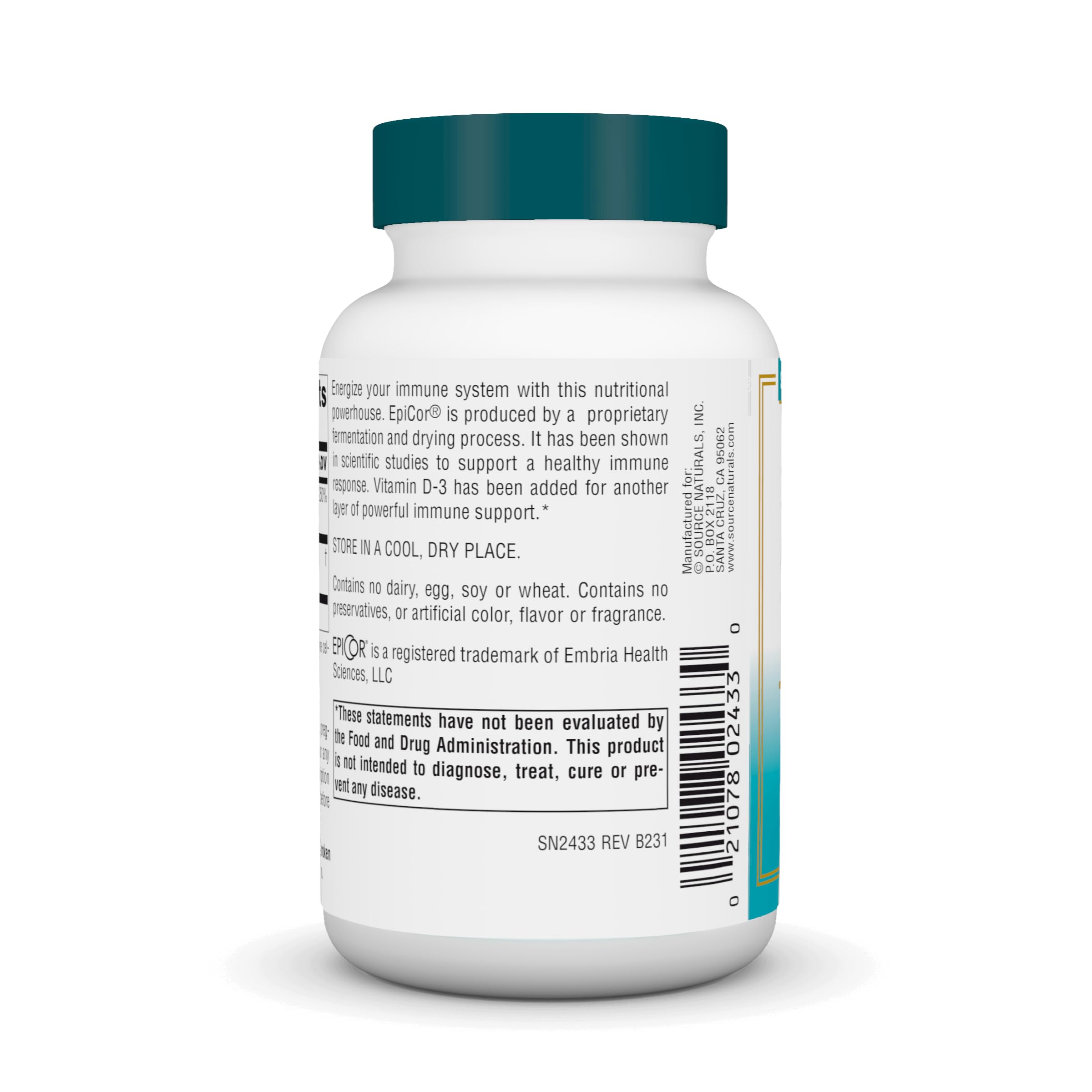 Graphic illustrating immune support with EpiCor and Vitamin D-3