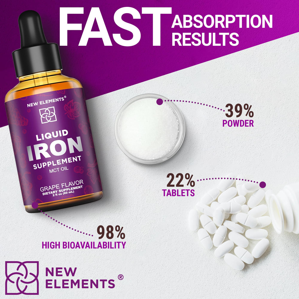 Illustration of immune support concept with iron drops