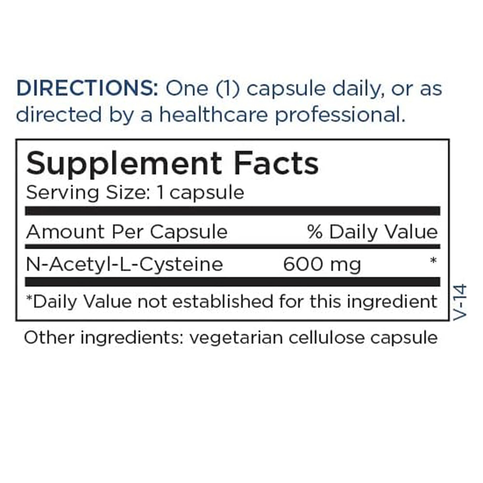 NAC 600 mg capsules for adult immune support 50+