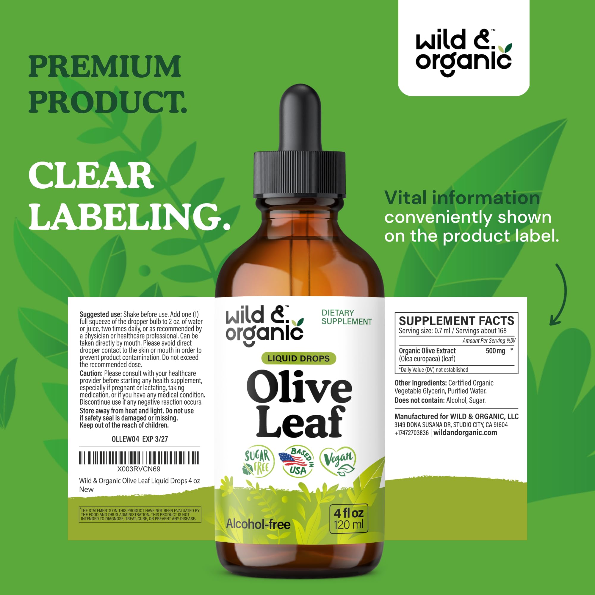 Immune support concept with olive leaf tincture