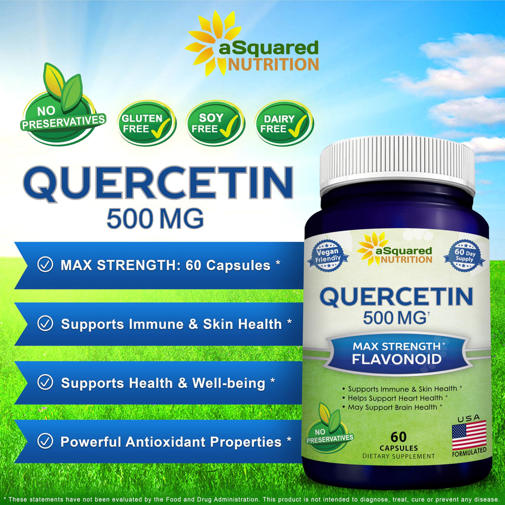 Quercetin immune support plant flavonoid illustration