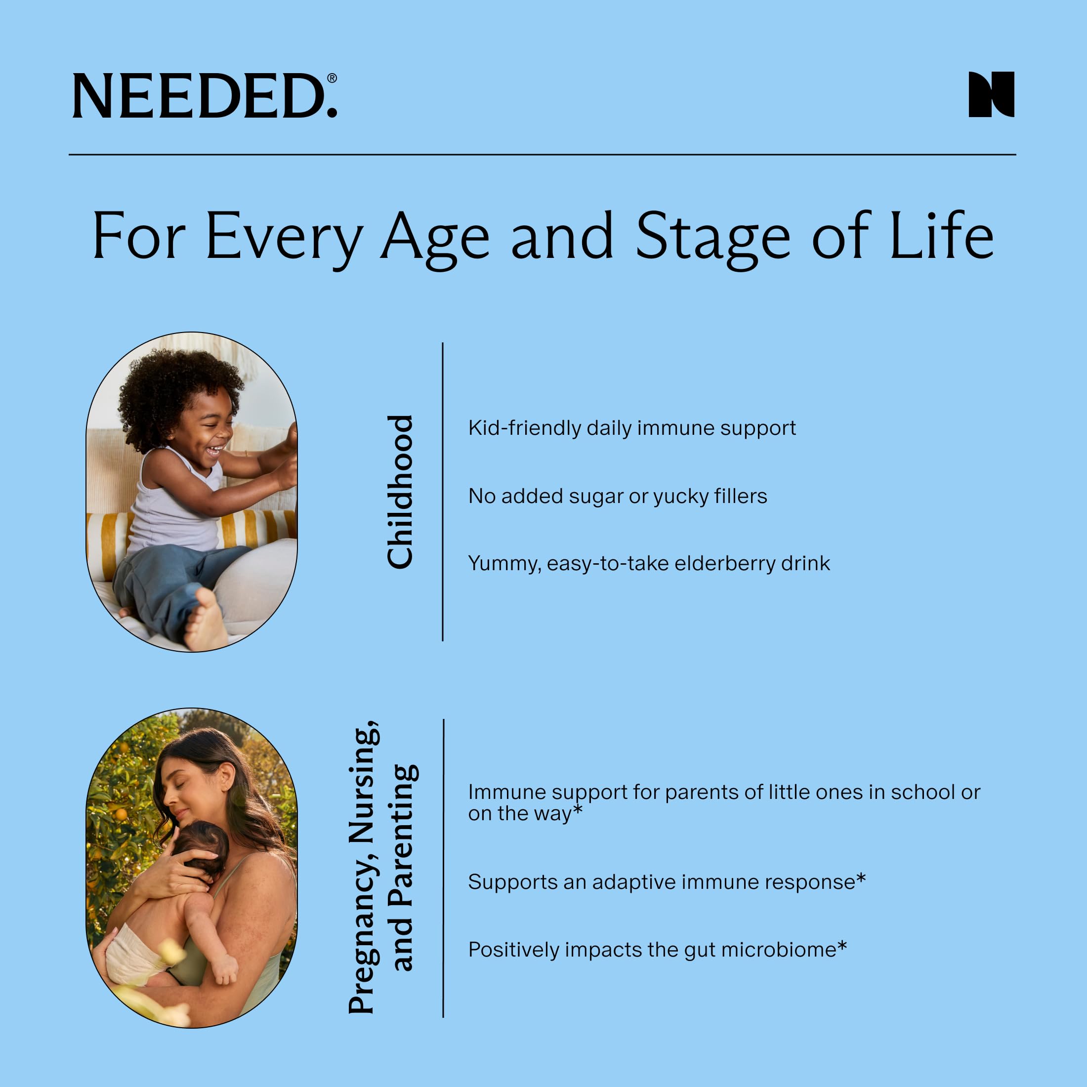 Family-sized packaging of Immune Support powder