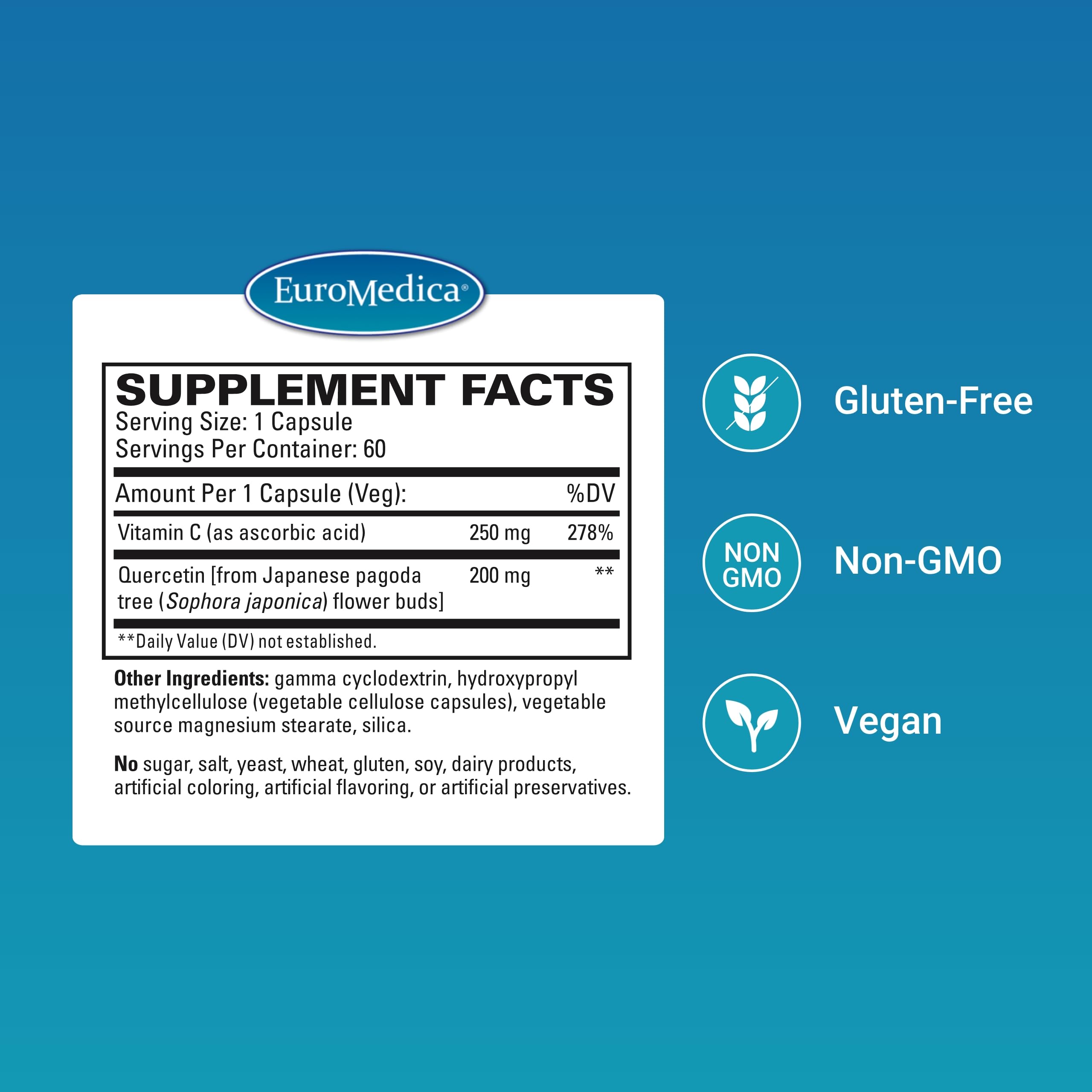Immune support product image showing quercetin and vitamin C