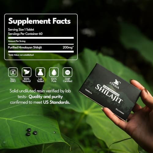 Mineral-rich immune support shilajit tablets