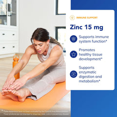 Close-up of zinc capsules highlighting immune and brain health benefits