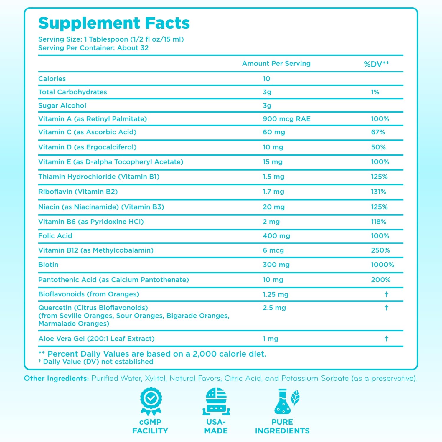 Immune support complex with vitamins A, C, D, E and B vitamins