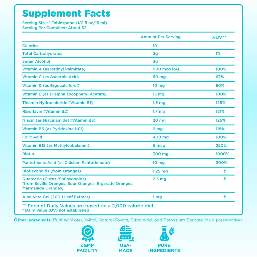 Immune support complex with vitamins A, C, D, E and B vitamins