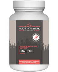 Front view of Mountain Peak Nutritionals Immuni-T Advanced Immune Support bottle with label visible