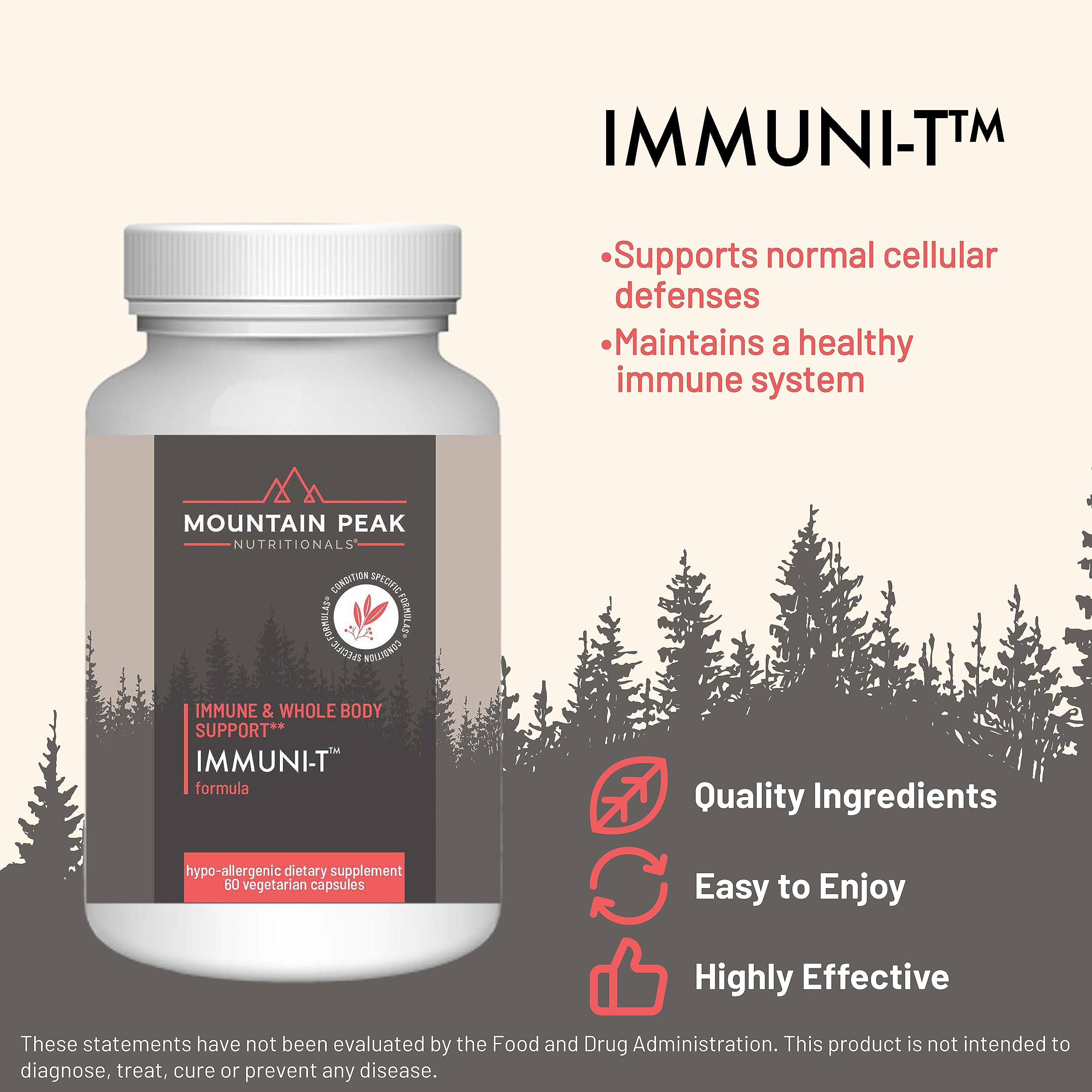 Close-up of Immuni-T capsules showing vegetarian capsules