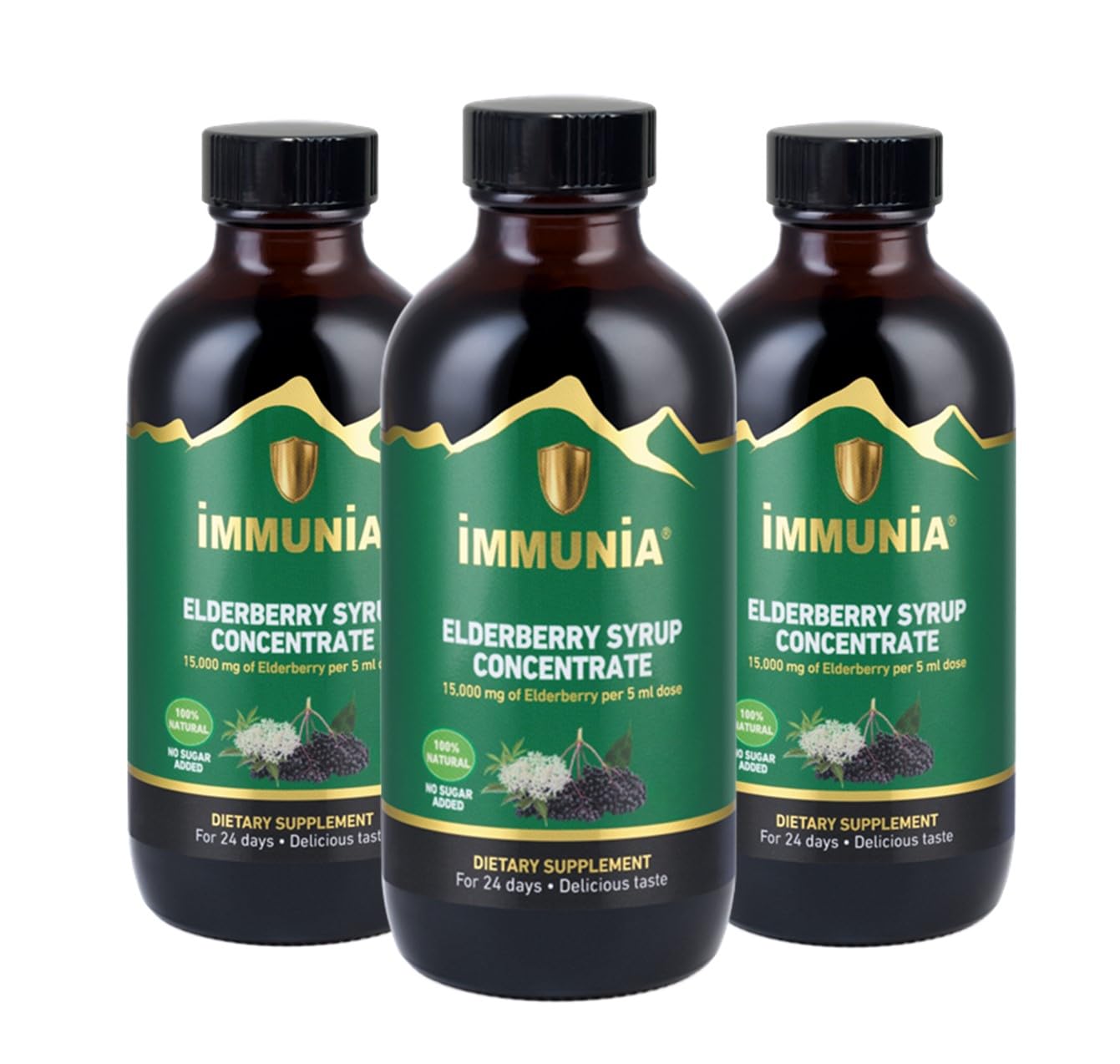 Immunia Elderberry Syrup bottle front view